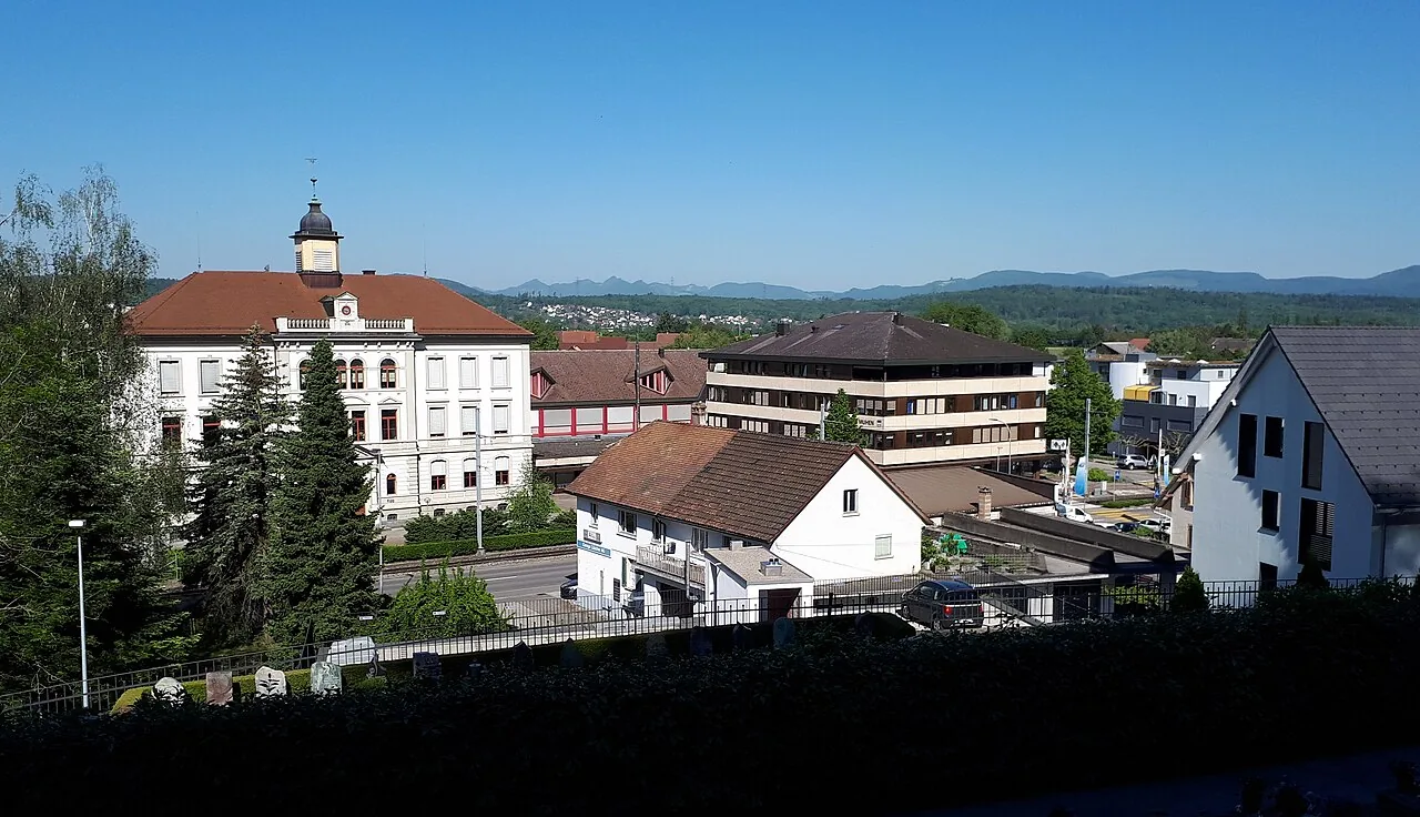 Dorfzentrum von Muhen im Kanton Aargau