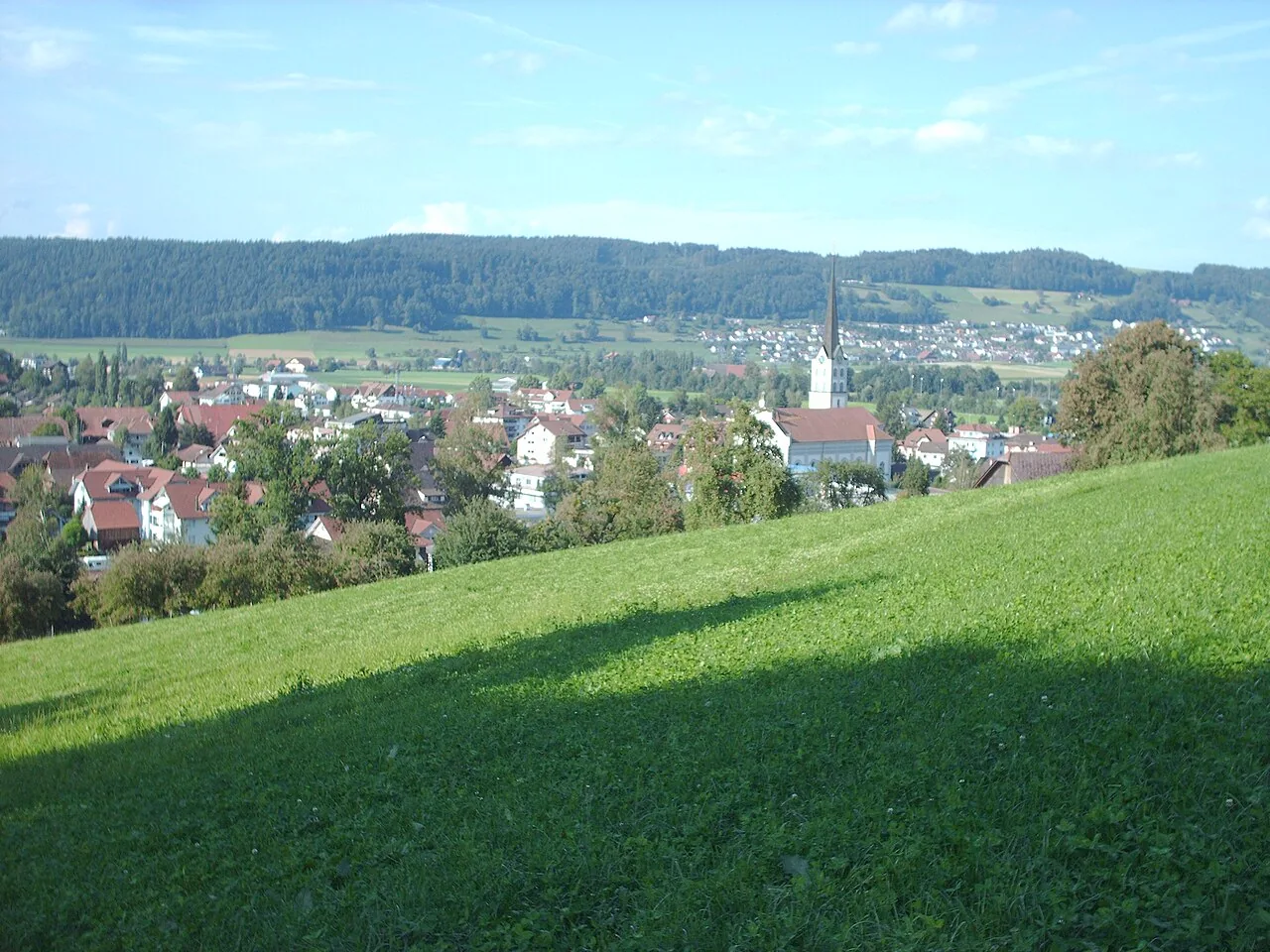 Blick über Schötz im Kanton Luzern